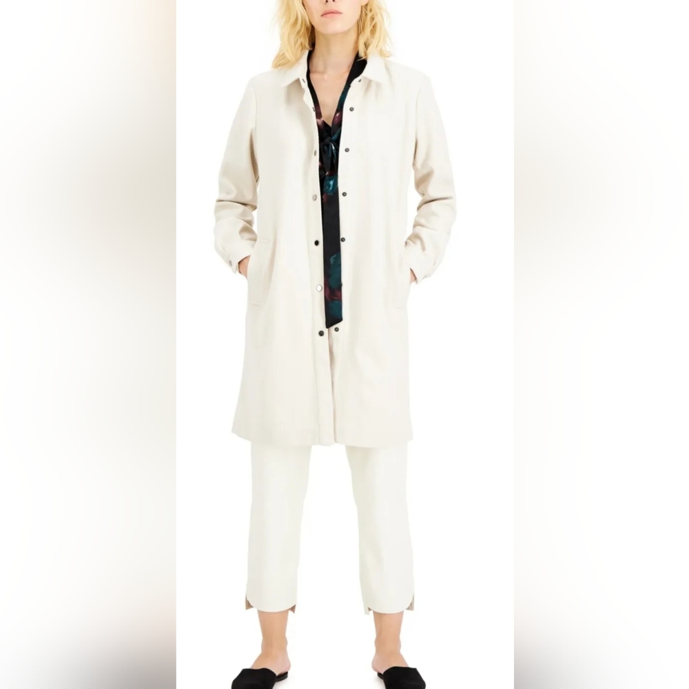 Alfani Antique White Button Down Jacket size Large NWT